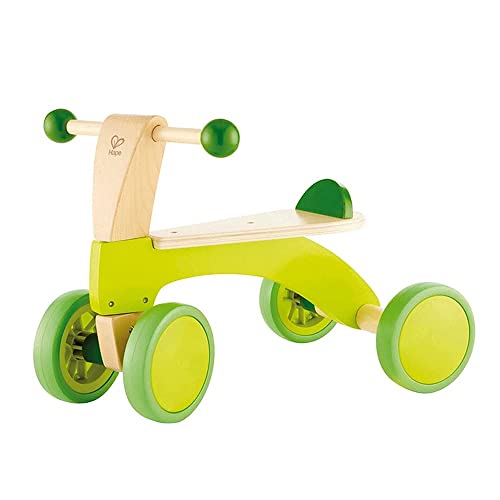 Ride-On Balance Bike, Sustainable Wood, Hape “Scoot-Around” Balance Bike, 4-Wheeled, Rubber Tyres,...