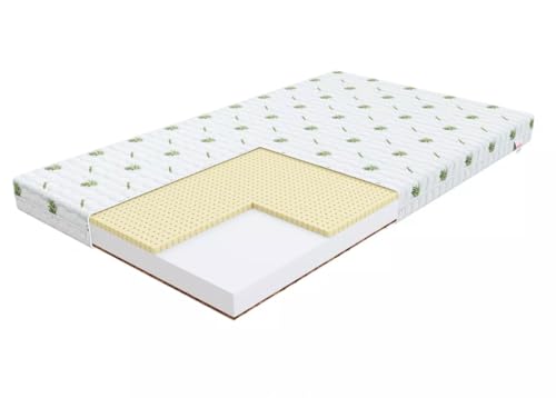Materasso 90x200 Bambini H2-H4 Lattice e Cocco - Topo - Materassi in Schiuma Spessore 10cm per Lettino...
