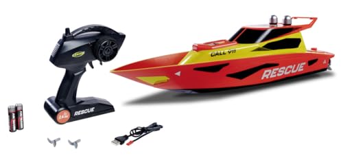 Carson 500108058 RC Rescue 2.4G 100% RTR – Barca telecomandata, barca RC, giocattolo telecomandato per...