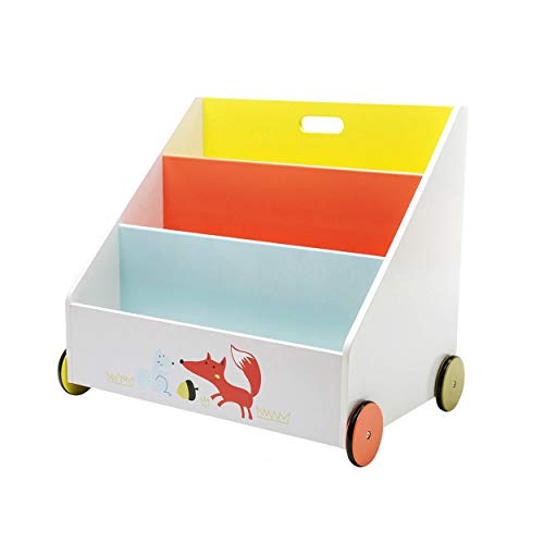 labebe - Libreria Scaffale, Mobiletto Multiuso Porta Libri Bambini, Scaffale Portagiochi Bianca,...