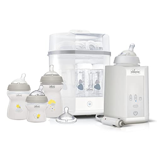 Chicco Starter Set Neonato, Sterilizzatore Elettrico, Scaldabiberon e Kit Biberon, Include 3 Biberon...