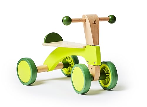 Hape Scooter a 4 ruote | In legno, senza pedali | Per bambini dai 12 mesi