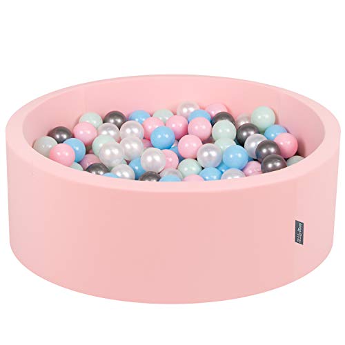 KiddyMoon 90X30cm/200 Palline ∅ 7CM Piscina Di Palline Colorate Per Bambini Tondo Fabbricato In EU,...