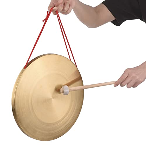 Ericetion 32 Cm Gong Cymbals Cymbals Brass Copper Gong Chapel Opera Strumento a Percussione con Martello...