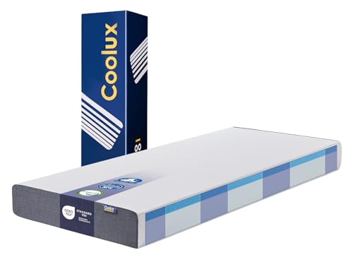 Coolux Sleep Materasso 90 x 200 cm, in schiuma fredda a 7 zone, ortopedico in memory foam, altezza 16 cm,...