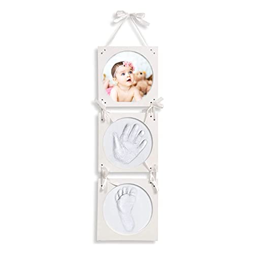 Smile Mind® Cornice impronte neonato con Scatola Regalo, Kit porta foto mani e piedi Personalizzabile....