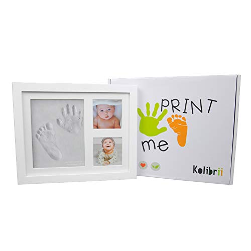 KOLIBRII-print Me, Cornice Impronte Neonato, Kit Impronta Mani E Piedi Neonati, Calco Manina E Piedino...