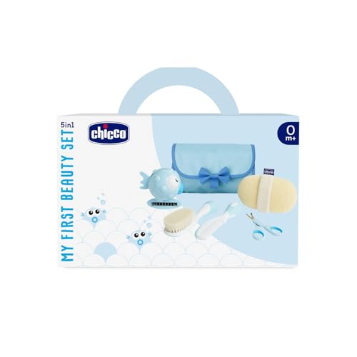 Chicco Set Bagnetto per Bambini, Idea Regalo, Idea Regalo Nascita, con Pettine, Spazzola Morbida,...