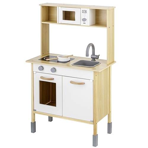 Baroni Toys Cucina Giocattolo in Legno Montessori per Bambini, Mini Cucina in Legno da Bambino, Gioco...