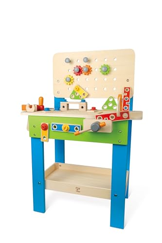 Hape Master Workbench , Award-Winning Kid's Wooden Tool Bench Toy Pretend Play Creative Building Set,...