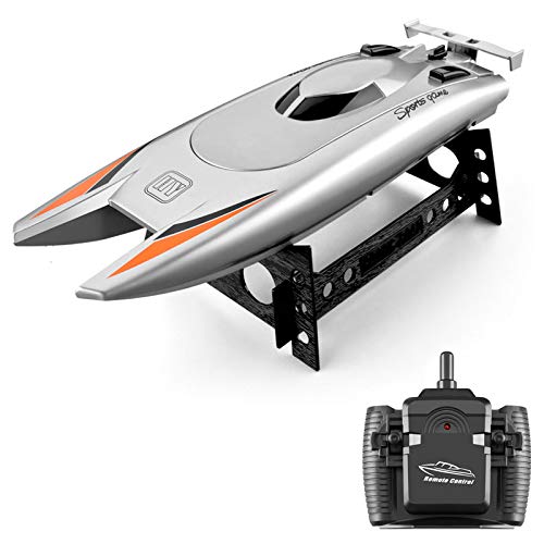 Goolsky Barche RC per Bambini 25KM / H ad Alta velocità Barca da Regata 2 canali Barche telecomandate...