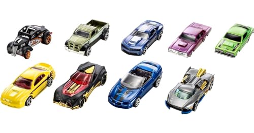 Mattel-X6999 Hot Wheels Veicoli Pack 9 pz 1:64, Multicolore, X6999