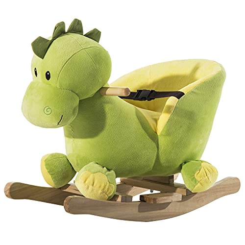 HOMCOM Cavallo a Dondolo in Legno Drago per i Bambini 60 x 33 x 45cm