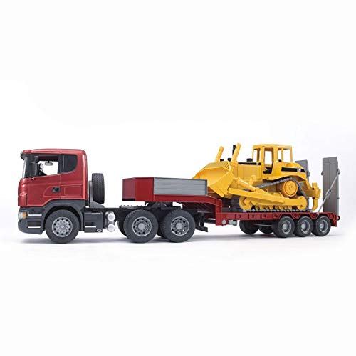 Scania R Series Low Loader Truck with Cat Bulldozer