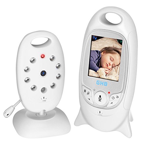 Baby Monitor digitale audio video, 2,4 GHz, display a colori, luce notturna, per bambini, 17 dBm