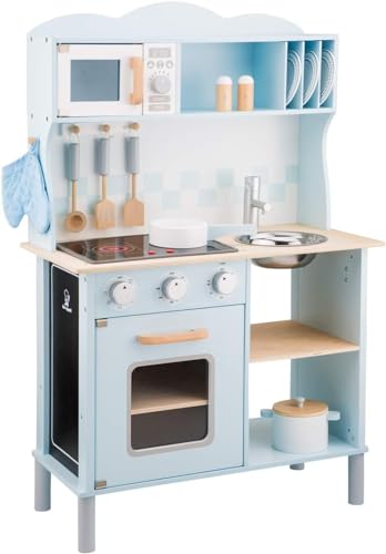 New Classic Toys Kitchenette-Modern-Electric Cooking, Colore Blu, 11065