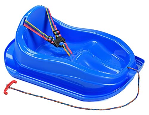 Marmat - Slitta per bambini con cintura di sicurezza, fino ai 3 anni, Blu, Länge [cm]: 71; Breite [cm]:...