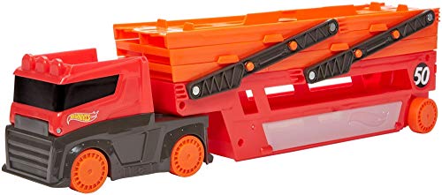 Hot Wheels Mega Trasportatore con Livelli Espandibili, Porta Fino a 50 Macchinine, Gioco per Bambini di 3...