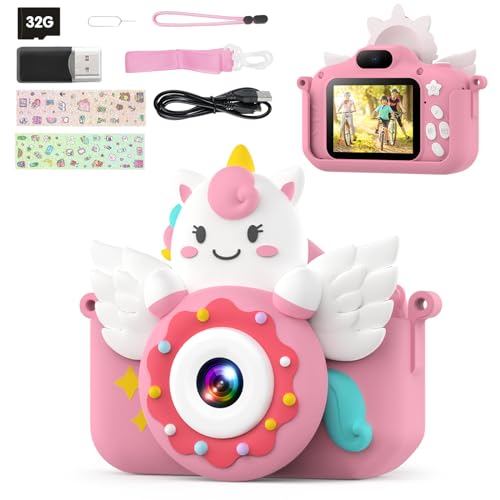 TIATUA Macchina Fotografica Bambini, 1080p per bambini, Ricaricabile Fotocamera Digitale Bambina con...