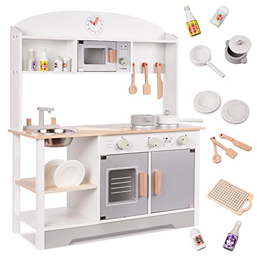 Cucina per bambini in legno, dotata di forno e lavandino (modello 4)