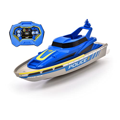 Dickie Toys - Barca della polizia RC – barca giocattolo telecomandata in design della polizia dai 6...