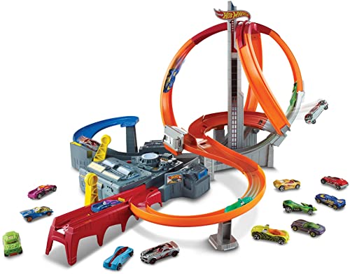 Hot Wheels Mega Vortice Playset Contiene 1 Macchinina, Giocattolo per Bambini 4 + Anni, CDL45, Esclusivo...