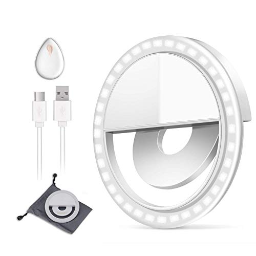 Selfie Luce Macro Ring Light Portatile ricaricabile Selfie Ring Light Outdoor Webcast indispensabile 36...