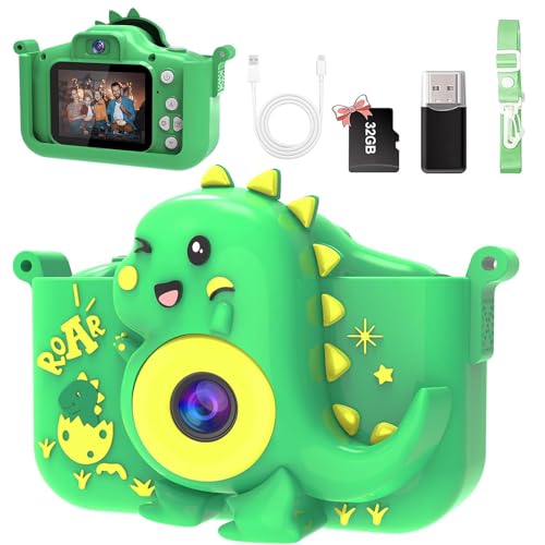 MYSTILUCK Macchina Fotografica Bambini Unicorno, con 32 GB Schede e Lettore di Schede USB, Fotocamera...