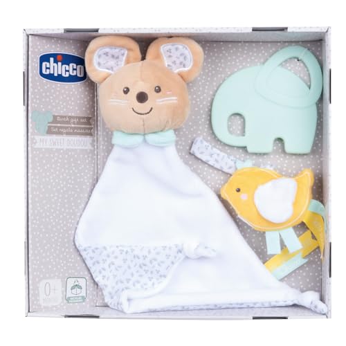 Chicco, Set Regalo Nascita My Sweet DouDou, Morbido DouDou Copertina Topolino, Tenero Portaciuccio in...