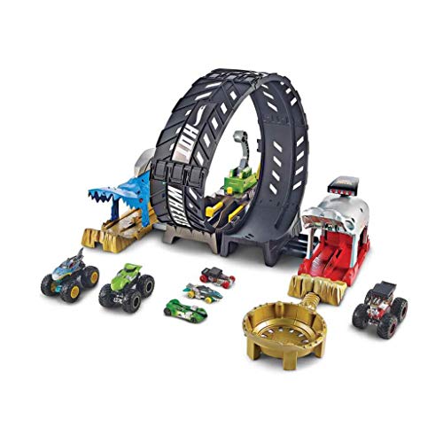 Hot Wheels Sfida nel Loop, Playset Pista con Monster Truck e Macchinina 1:64 Giocattolo per Bambini 3+...