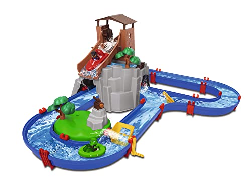 AquaPlay, Adventure Land, 8700001547, 3 Anni, Personaggi di Nils e Bo, Due barhe Incluse, Grotta con...