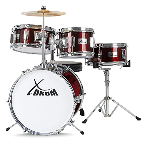 XDrum Junior Batteria acustica per Bambini Lipstick Red (Rosso)