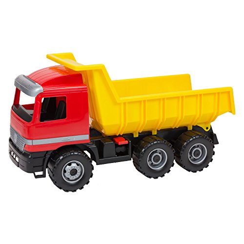 Lena- Camion della Spazzatura, Colore Giallo/Rosso, 02031