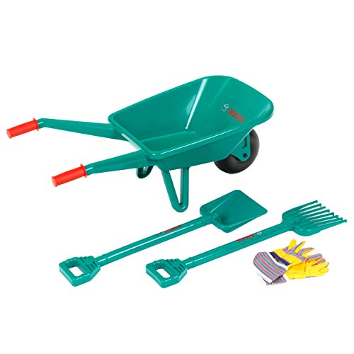 Theo Klein 2752 Bosch Garden Set with Wheelbarrow I With Shovel, Rake and Gardening Gloves I Toy for...