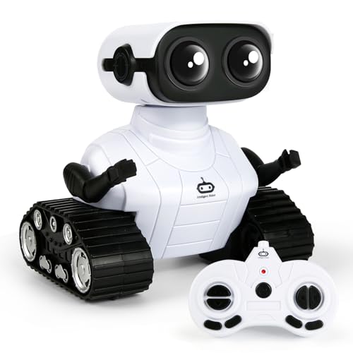 Weinsamkeit Robot Giocattolo, Robot Telecomandato per Bambini con Occhi a LED e Musica Ricaricabile RC...