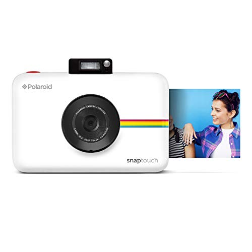Polaroid Snap Touch - Fotocamera digitale a stampa istantanea Zink Zero con schermo LCD, bianco