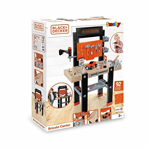 Smoby- Black & Decker Black + Decker Bricolo Center, Multicolore, 7600360727