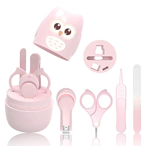 HyAdierTech Manicure Baby | Kit 4 in 1 con custodia, tagliaunghie, forbici, lima e pinzette per depilare...