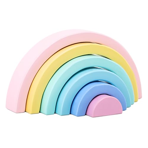 Beeloom - Arcobaleno in legno naturale, IMMAGINA L'ARCOBALENO, gioco di immaginazione per bambini,...