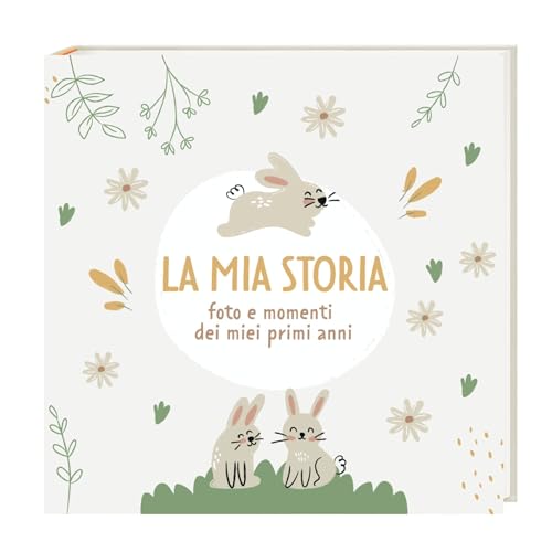 HuBorns - Album Nascita Bambina e Bambino per Incollare Foto e Scritte con 50 Pagine e Adesivi - Album...