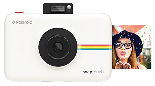 Polaroid Snap Touch - Fotocamera digitale a stampa istantanea Zink Zero con schermo LCD, bianco