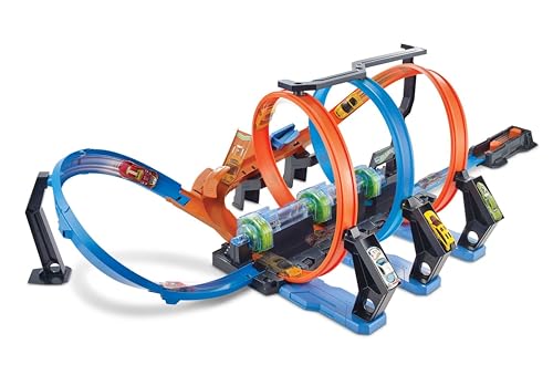 Hot Wheels, Pista Hot Wheels Schianti Rotanti con Propulsori Motorizzati, Giocattolo per Bambini 5+ Anni,...