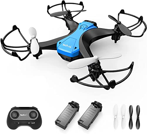 tech rc Mini Drone Facile da Pilotare con Due Batterie Funzione di Un Pulsante di...