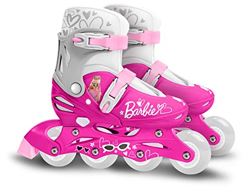 Pattini in linea regolabili Barbie misura 30-33, rosa
