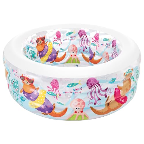 Intex 58480NP - Piscina Gonfiabile Baby Acquario, Vinile, Multicolore, 152x56 cm