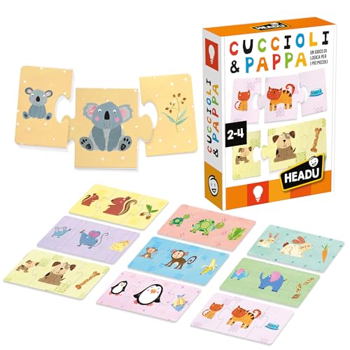 HEADU - Cuccioli & Pappa - Un Gioco di Logica per i più Piccoli | Giochi Educativi Bambini 2 3 4 Anni,...