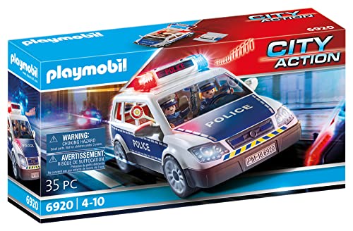 PLAYMOBIL City Action 6920, Auto della Polizia con luci e Suoni, dai 5 Anni