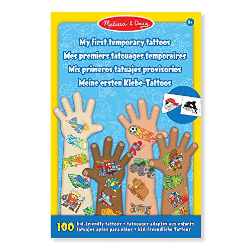 Melissa & Doug- My First Temporary Tattoos Dinosaurs Tatuaggi Temporanei, Cartone Animato, Multicolore,...