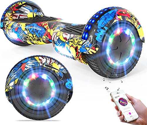 GeekMe Hoverboards Auto bilanciamento Scooter 6.5 '' Regalo per Bambini e Adulti - Bluetooth Altoparlanti...