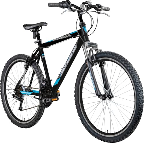 F.lli Schiano Range 26'', Bici MTB Uomo, Nero-Blu